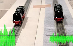 Avoid headache by adding sound absorber under the tracks