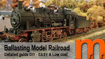 Tutorial How to ballast model railroad tracks without integreated road bed 