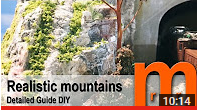 Tutorial how to create realistic mountains for model railroad railway diorama or miniature terrain for tabletop RPG