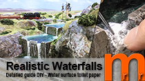 How to create realistic waterfalls and water surface using toilet paper