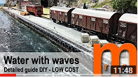Detailed guide to create realistic miniature ocean water with waves for model railroad or RPG terrain