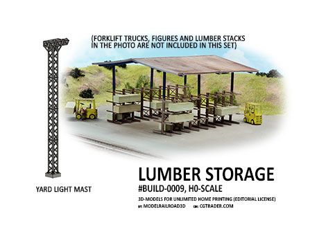Lumber storage in H0-scale.