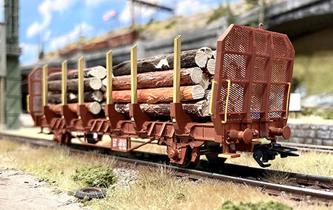 3D-printed Lp801 timber transport car using resin printer