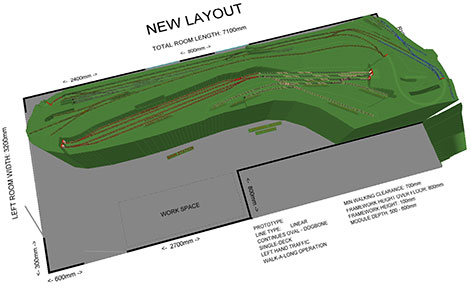 3D view inside Wintrack track planning software for Windows PC