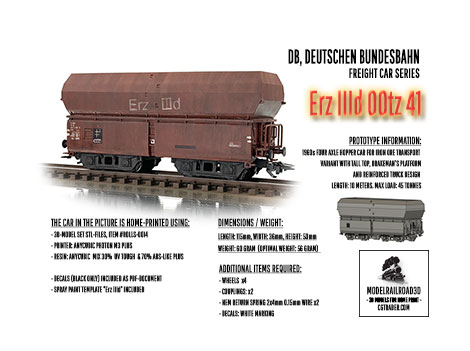German state railway iron ore hopper car 1960s Erz IIId 00fz